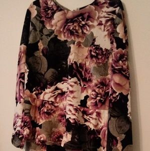 New with Tags Ashro Purple Peblum Skirt & Top